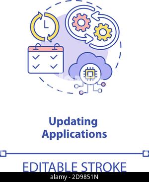 Updating applications concept icon Stock Vector