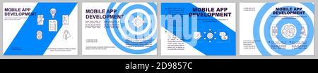 Mobile app development brochure template Stock Vector