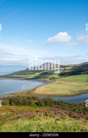 View of Tongue from Castle Varrich, Scottish Highlands Stock Photo