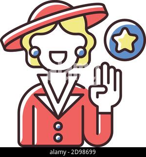 First lady RGB color icon Stock Vector