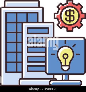 Silicon valley RGB color icon Stock Vector