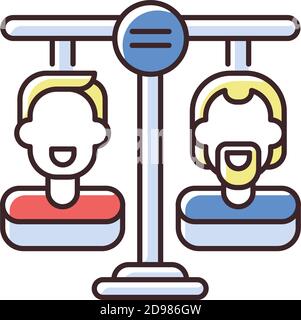 Equality land RGB color icon Stock Vector