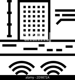 natural disasters building modeling line icon vector illustration Stock Vector
