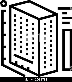building construction sizes modeling line icon vector illustration Stock Vector