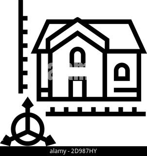 house construction modeling line icon vector illustration Stock Vector