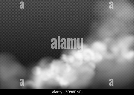Cloudy sky or smog over the city.Vector illustration. Stock Vector