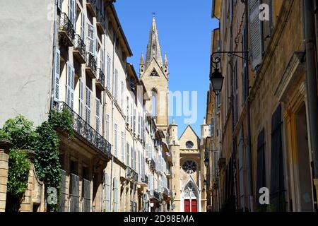 Church and Parish of Saint John of Malta in Aix-en-Provence, France Stock Photo