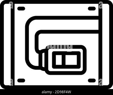 Tablet setting icon. Outline tablet setting vector icon for web design isolated on white background Stock Vector