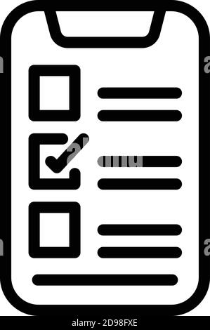Phone assignment icon. Outline phone assignment vector icon for web design isolated on white background Stock Vector