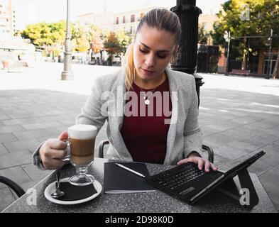 Working time in the coffee shop Stock Photo