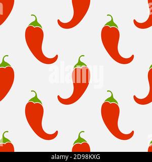 Chili peppers seamless pattern. Vector illustration Stock Vector
