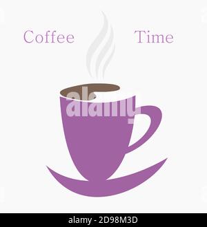 Coffee Cup Steam Smoke Retro Etching Woodcut Style Stock Vector Image ...