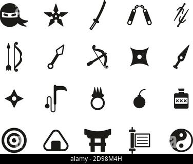 https://l450v.alamy.com/450v/2d98m4h/ninja-ninja-equipment-icons-black-white-set-big-2d98m4h.jpg