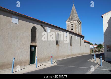 saint-jean-baptiste church in l'épine on noirmoutier island (france) Stock Photo
