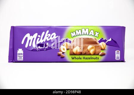 Mondelez Milka Whole Hazelnut Stock Photo