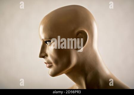 Portrait of an old mannequin Stock Photo
