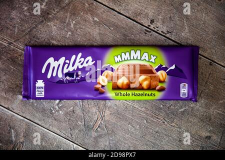 Mondelez Milka Whole Hazelnut Stock Photo