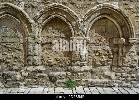 Ornament of St. Anne's Cathedral in the ancient Luberon city of Apt, Vaucluse department, Southern France Stock Photo