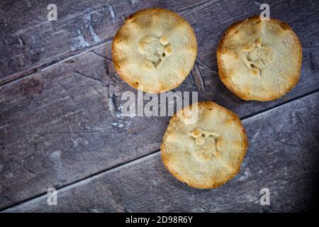 Mr Kipling Apple & Blackcurrant Pies Stock Photo