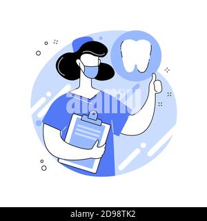 Private dentistry abstract concept vector illustration. Stock Vector