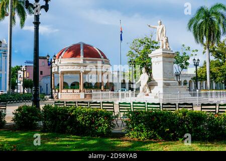 Statue of Jose Martí, cuban revolutionary and intellectual, in Jose Martí park. Cienfuegos, Cuba, Latin America and the Caribbean Stock Photo