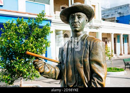 Bronze statue of Benny Moré in Cienfuegos' Prado street. Cienfuegos, Cuba, Latin America and the Caribbean Stock Photo