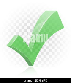 icon check yes mark sign graphic elements for design vector illustration isolated on transparent background Stock Vector