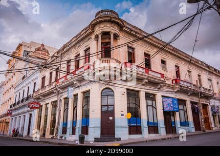 Street of Cienfuegos, Cuba, Latin America and the Caribbean Stock Photo