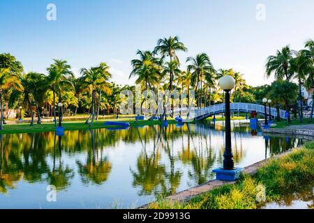 Josone Park belonged to an old mansion surrounded by a varied garden. Varadero, Cárdenas, Matanzas, Cuba, Latin America and the Caribbean Stock Photo