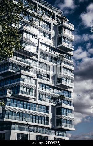 Modern architecture buildings of glass and metall in Berlin Stock Photo