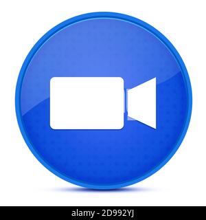 Button Aesthetic Rounded Cinema aesthetic glossy blue round button abstract illustration Stock ...