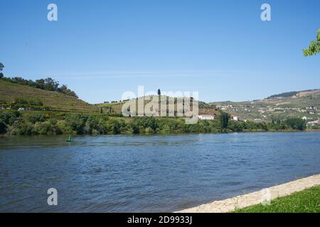 Peso da regua with Douro river, in Portugal Stock Photo