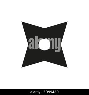 shuriken icon element of weapon icon for mobile concept and web apps. Thin line shuriken icon can be used for web and mobile. Premium icon on white Stock Vector