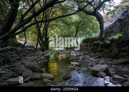 Drave waterfall cascata landscape in Arouca Serra da Freita, Portugal Stock Photo