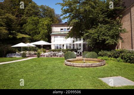 Small bistro at the Trinkhalle in Baden Baden, Germany, Europe Stock Photo