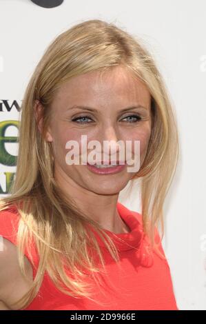 Cameron Diaz arrives at the premier Shrek Forever After' at Gibson Amphitheatre on May 16, 2010 in Universal City, California. Stock Photo