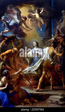 Martyrdom of St Lucia by Pompeo Girolamo Batoni 1708 – 1787 Italy Italian. Stock Photo