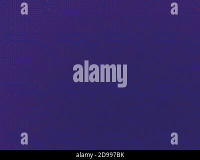 Circuit board on a blue background. Pattern Stock Vector