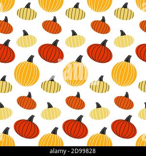 Thanksgiving pumpkin geometrical seamless pattern Stock Vector