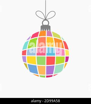 Colorful Christmas bauble. Vector illustration Stock Vector