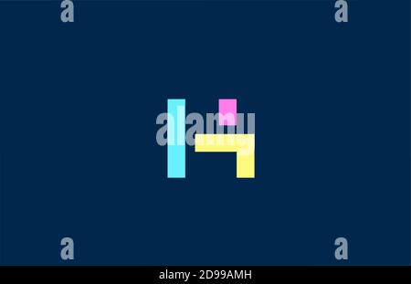 K alphabet letter logo icon in colorful geometric lines. Simple and creative colored design for company and business Stock Vector