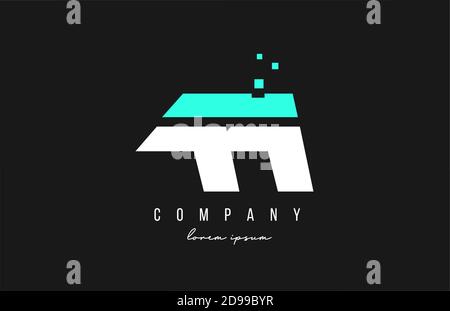 aa a a alphabet letter logo combination in blue and white color. Creative icon design for business Stock Vector