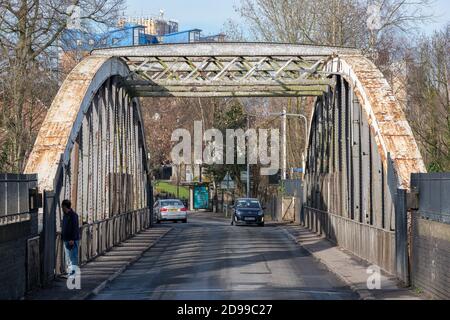 Barton Road Swing Bridge over the Manchester Ship Canal Stock Photo