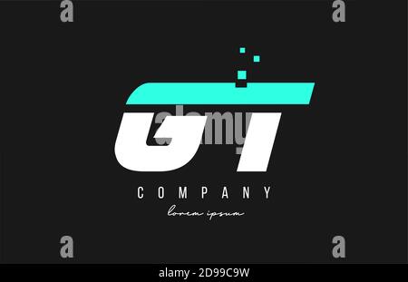 gt g t alphabet letter logo combination in blue and white color. Creative icon design for business Stock Vector