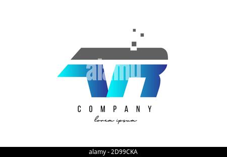 alphabet letter AR A R combination in blue and orange colors suitable ...