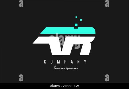 ar a r alphabet letter logo combination in blue and white color. Creative icon design for business Stock Vector