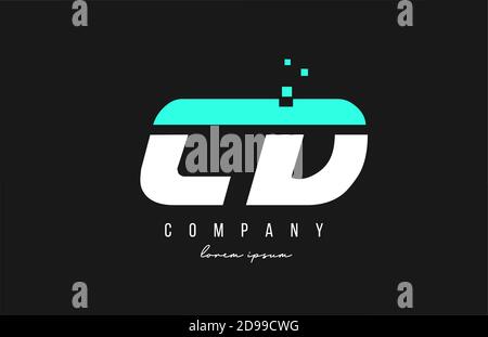 cd c d alphabet letter logo combination in blue and white color. Creative icon design for business Stock Vector