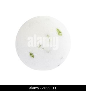Single white bath bomb, isolated on the white background with clipping path Stock Photo