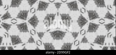 Gray kaleidoscope pattern - background Stock Photo
