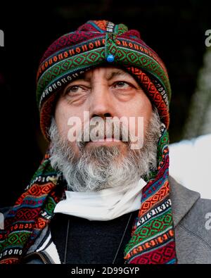 Ankara/Turkey-November 01 2020:   Middle Eastern bearded man. Stock Photo